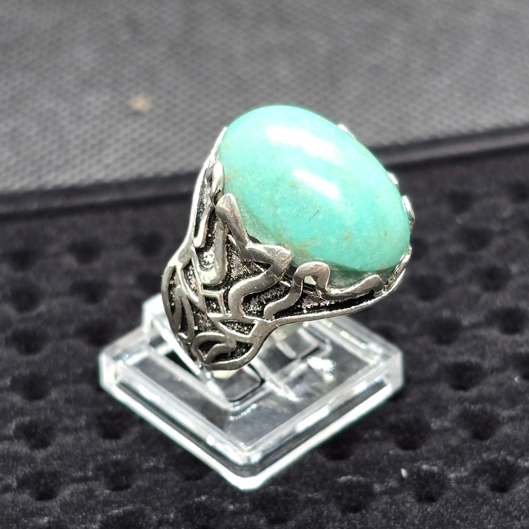 Husaini Feroza Stone Silver Ring