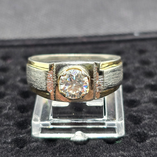 Moissanite Diamond Silver Ring