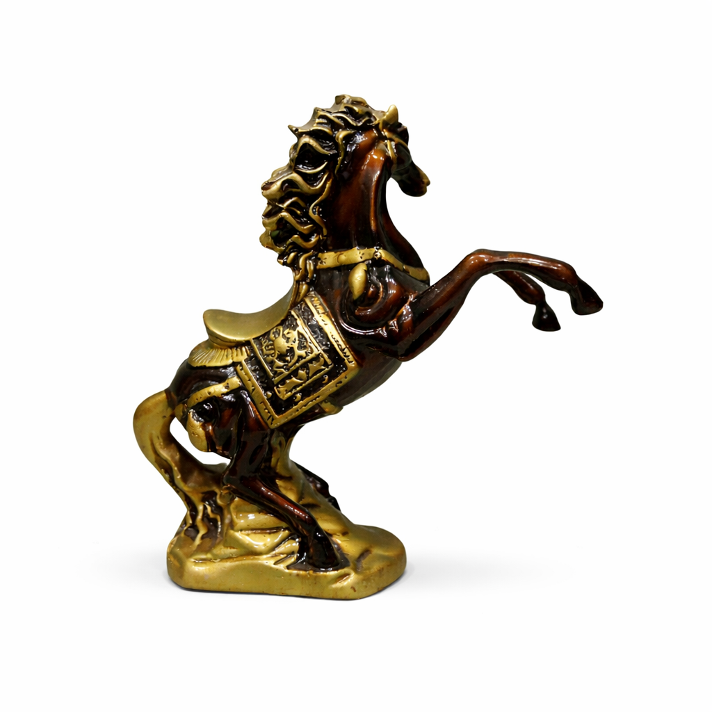 Small Rearing Horse Statue