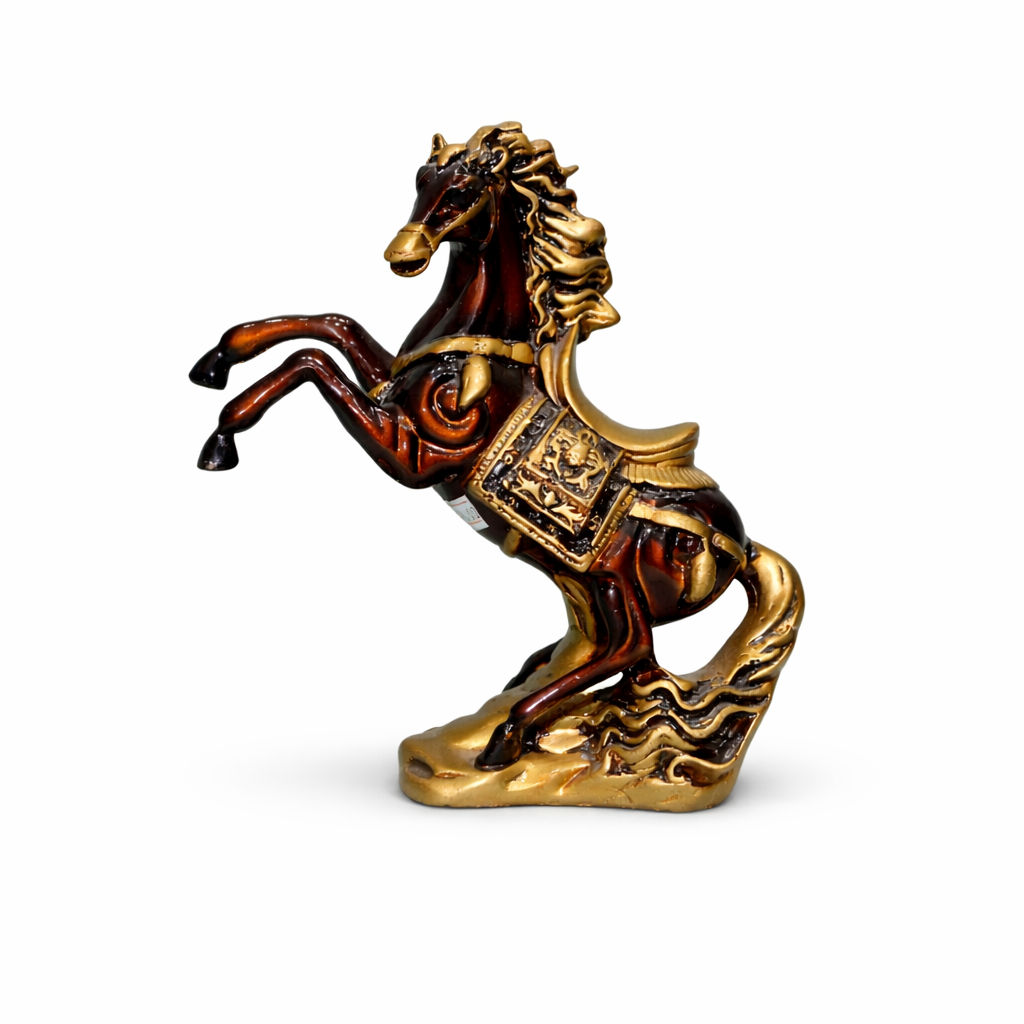Small Rearing Horse Statue