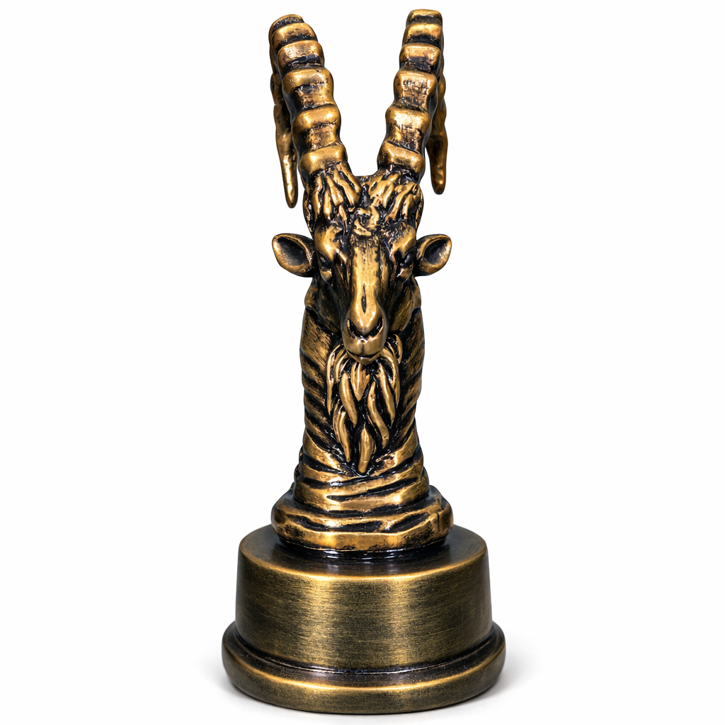 Markhor Head with Round Base