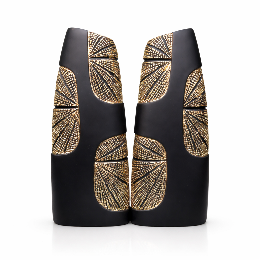Midnight Leaf Vase