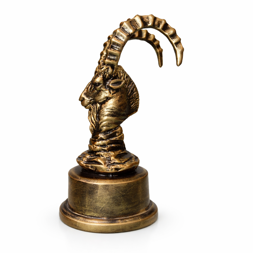 Markhor Head with Round Base