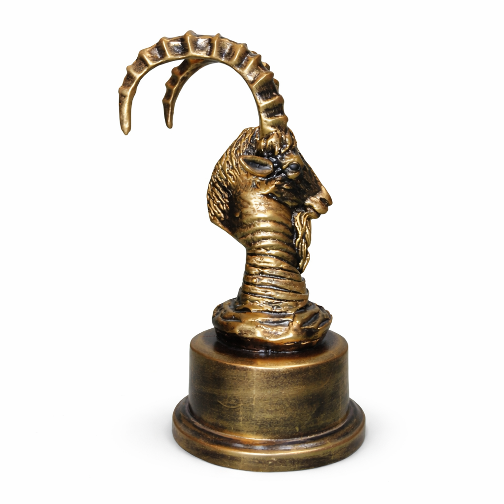 Markhor Head with Round Base